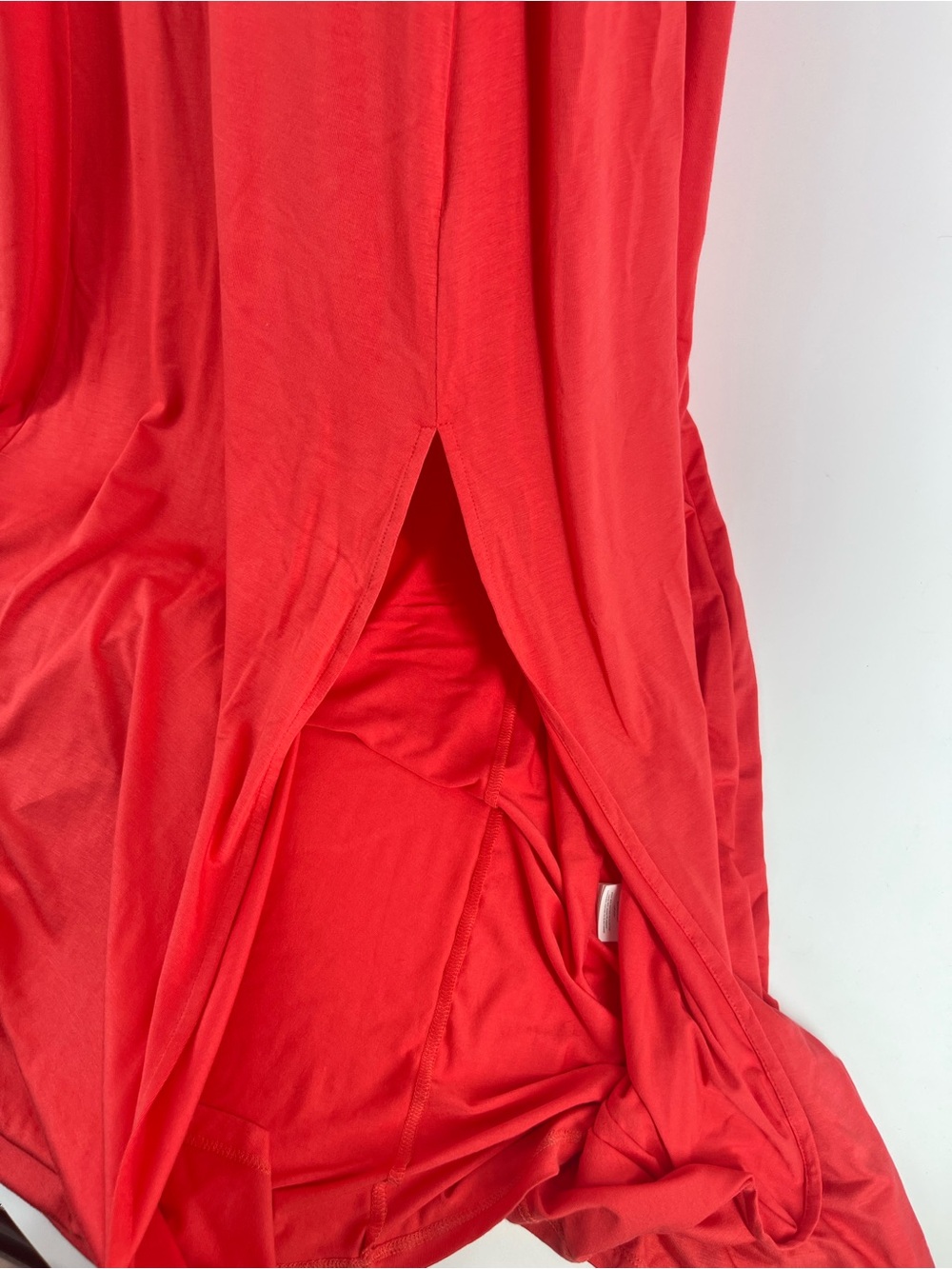 Michael Michael Kors Coral Maxi Dress Gold Trim Stretch Knit Medium - Picture 5 of 12